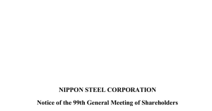 日本製鉄[5401]:             日本製鉄：Notice of the 99th General Meeting of Shareholders, 2023